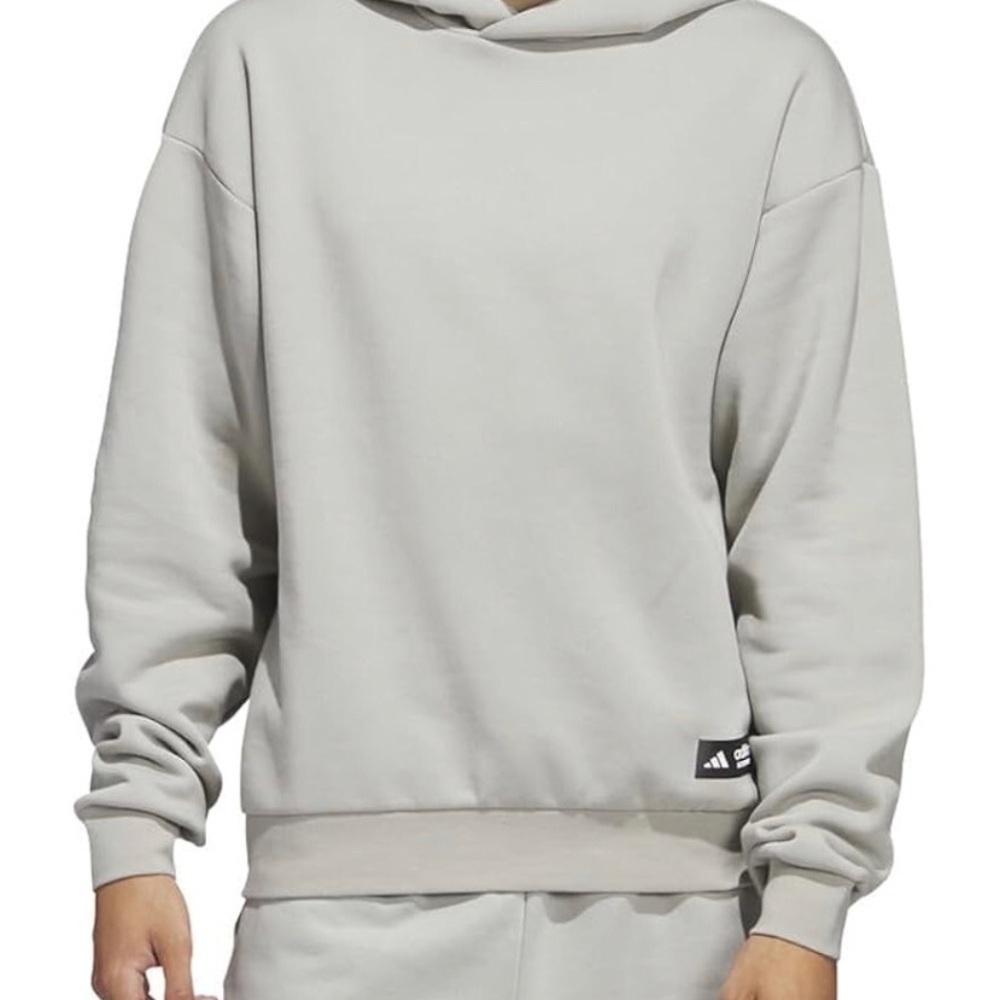 Adidas Men's Light Gray Pullover Hoodie
